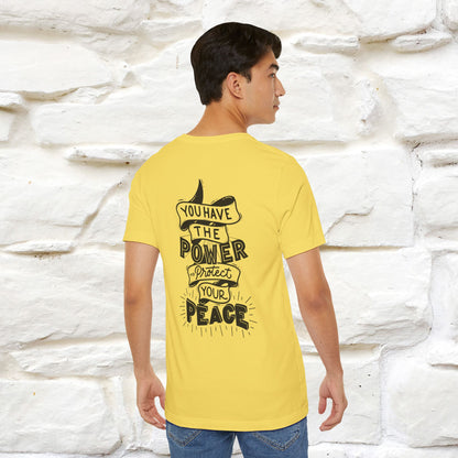 "You Have the Power to Protect Your Peace" Cat T-Shirt| Front & Back Design | Nunu&Miao Studio