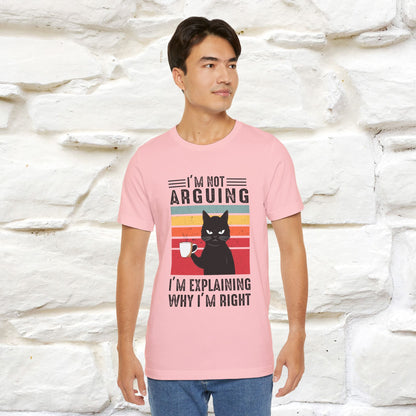Non sto discutendo, sto spiegando perché ho ragione T-shirt con gatto per uomo e donna | 100% cotone* Maglietta divertente