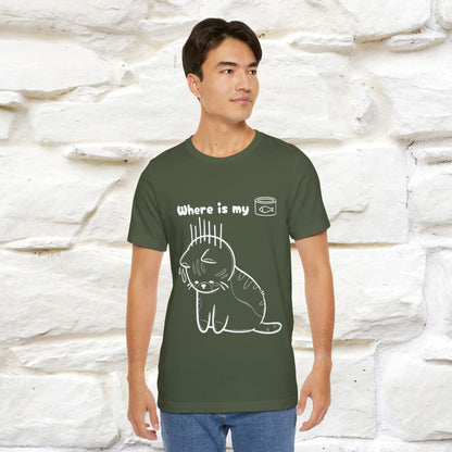 "Where Is My Tuna?" Funny Cat T-Shirt for Men & Women | 100% Cotton* 🐾