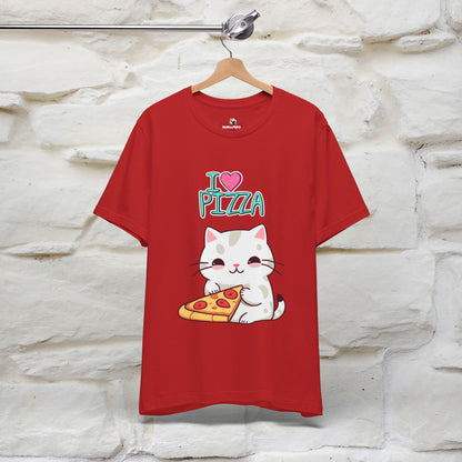 "I Love Pizza" Cat T-shirt for Men & Women | 100% Cotton*