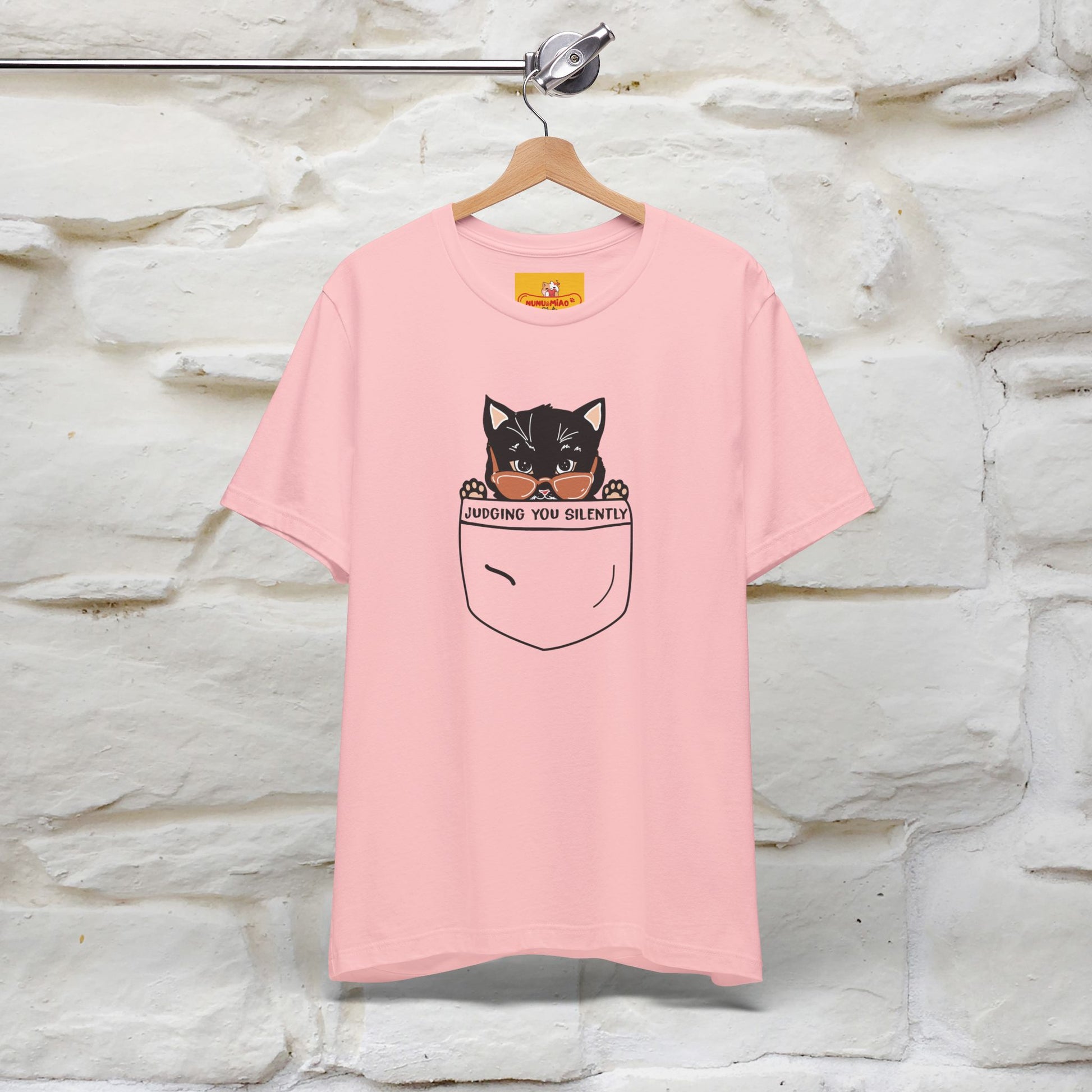 ''Judging You Silently'' | Cat T-Shirt for Men | Nunu&Miao Studio - Nunu&Miao Studio