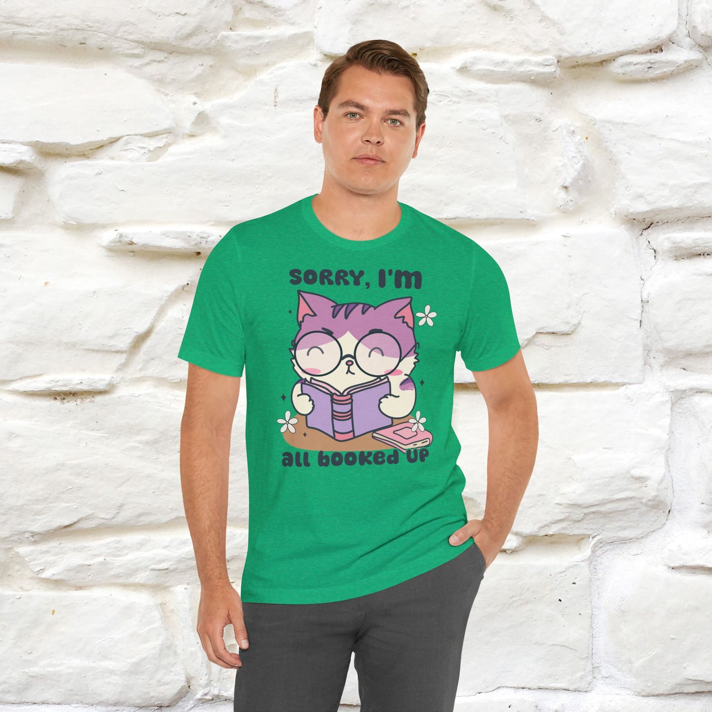 Funny Cat T-Shirt for Book Lovers – 100% Cotton* | Cute Cat Apparel for Men & Women | Gifts for Cat Lovers