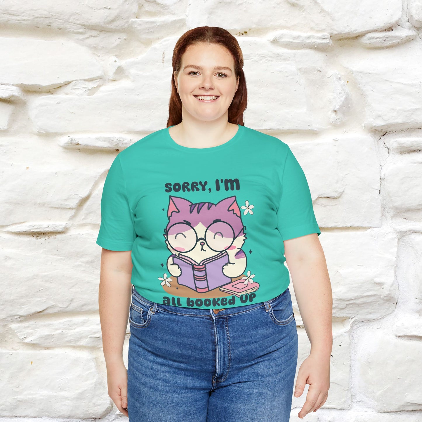 ''Sorry I am All Booked Up| Cute Cat T-Shirt |Nunu&Miao Studio