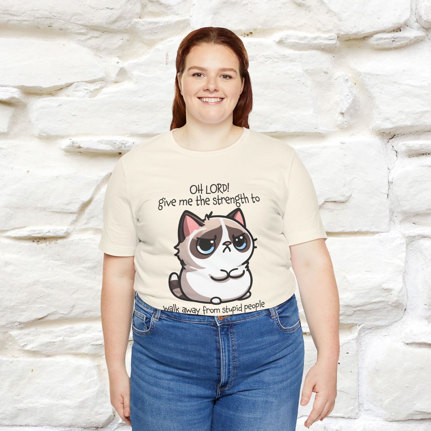 ''Oh Lord! Give Me Strength to ...'' Cat T-Shirt |  | Nunu&Miao Studio