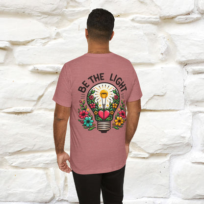 "Be The Light" Cat T-shirt for Men & Women | 100% Cotton* | Cat Lover Tee | Front & Back Design