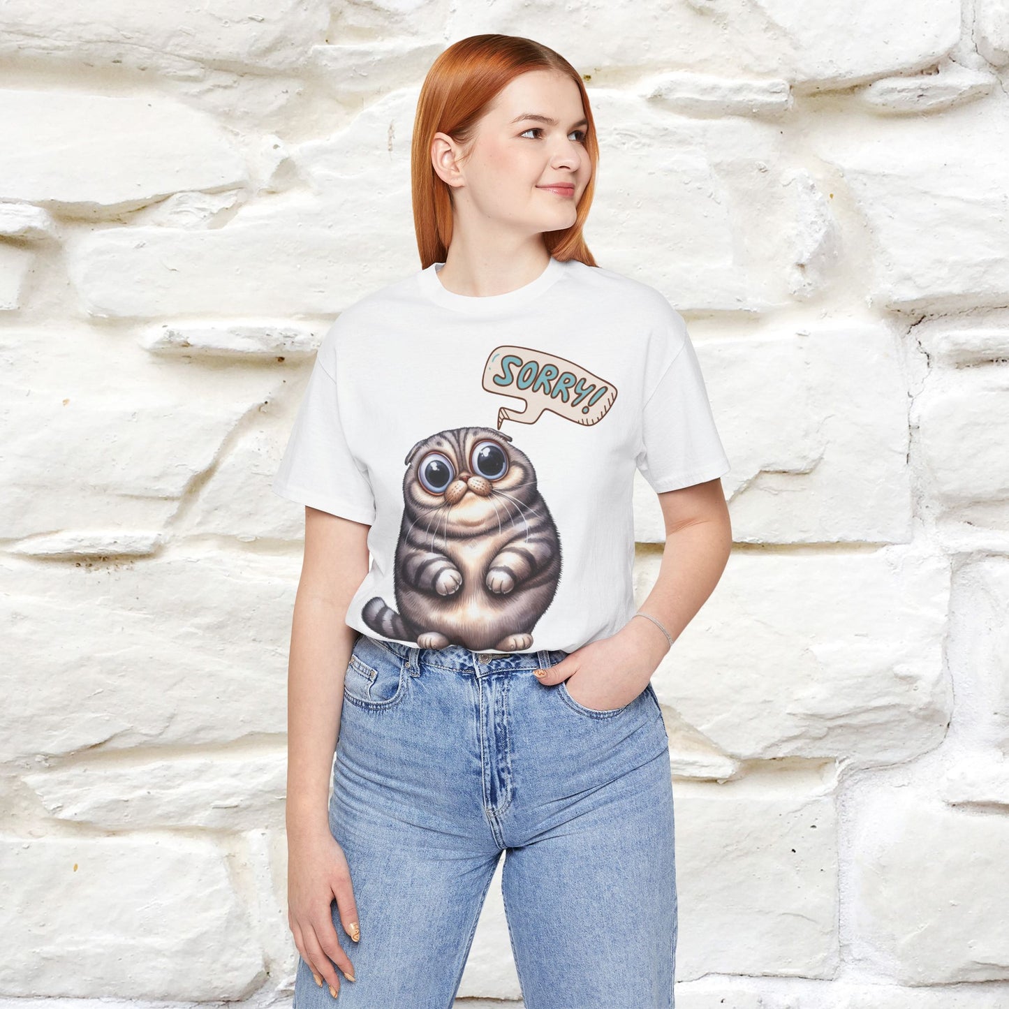 Sorry Cat T-Shirt for Men & Women | 100% Cotton* Funny & Stylish Tee