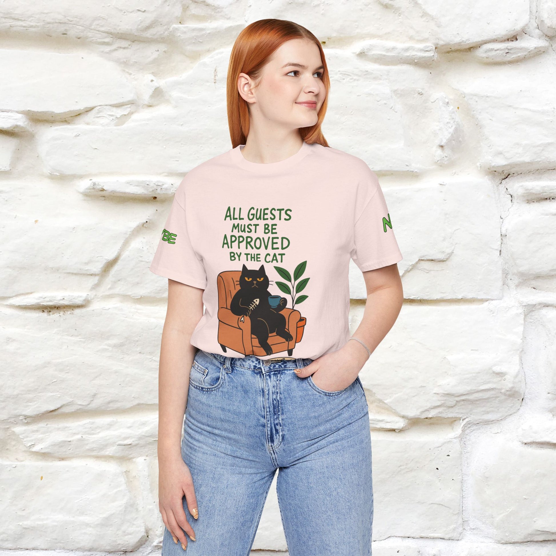 "All Guest Must Be Approved By The Cat - NO,MAYBE" Cat T-shirt |Nunu&Miao Studio - Nunu&Miao Studio