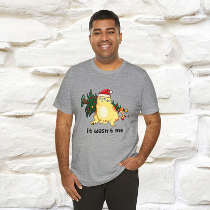 It Wasn’t Me | Funny Cat Christmas Shirt for Men & Women | 100% Cotton*