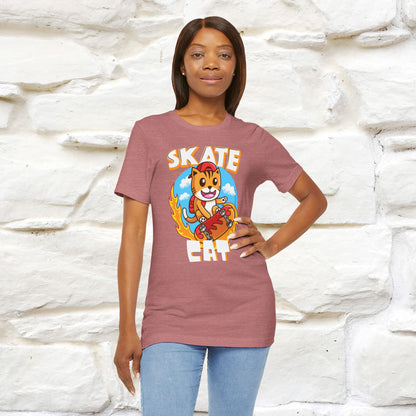 "Skate Cat" Cat T-shirt for Men & Women | 100% Cotton