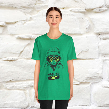 ''Hacker Cat''  Cat T-shirt for Men and Women  100% Cotton*