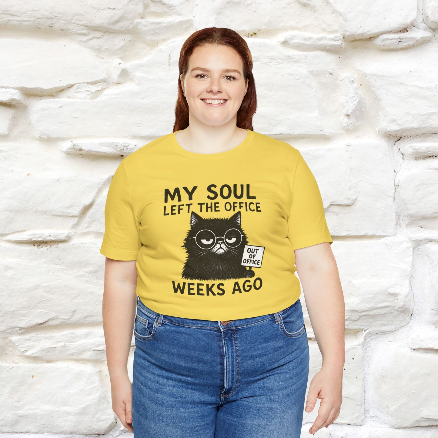 "My Soul Left The Office..." |Funny Cat T-Shirt | Nunu&Miao Studio