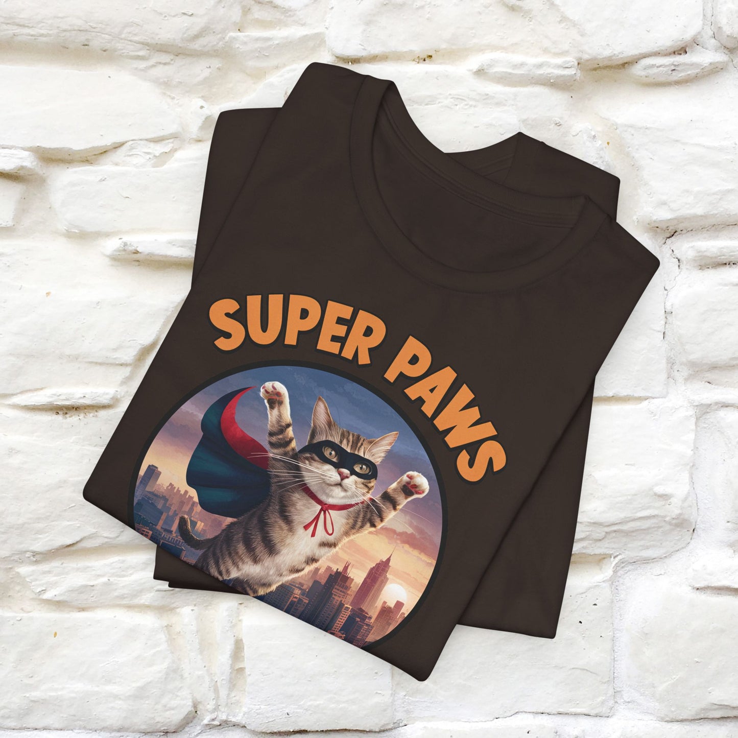 "Super Paws Saving The Day" Cat T-Shirt for Men & Women | 100% Cotton*