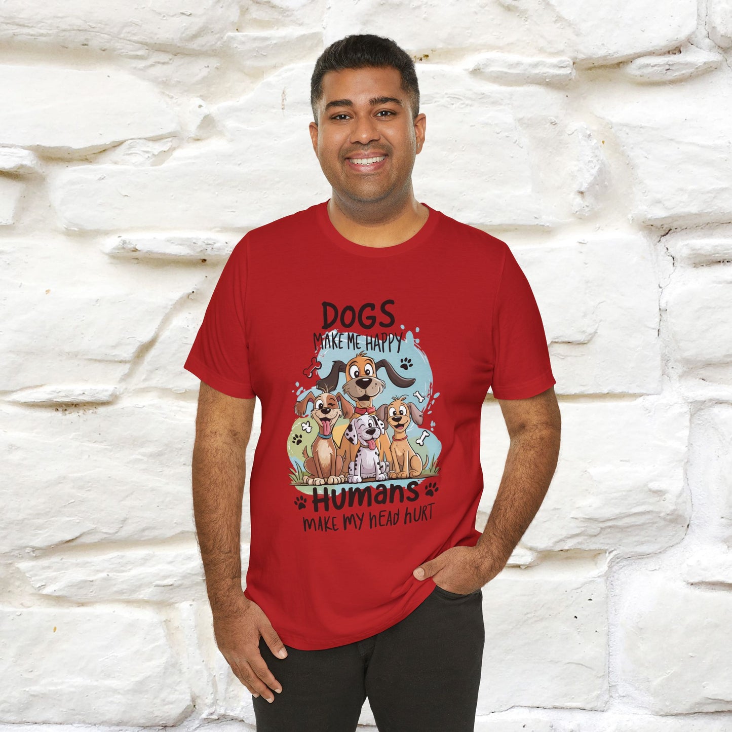 " Dogs Make Me Happy ..."  T-shirt |Nunu&Miao Studio