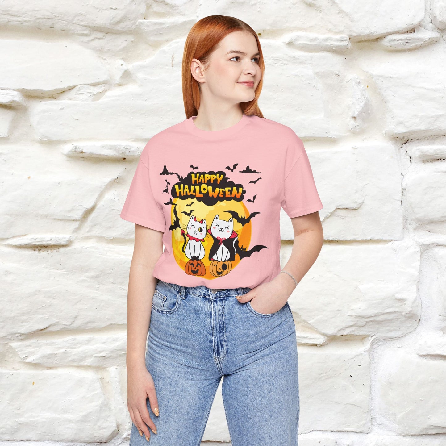 "Happy Halloween Cat Couple " Cat  T-shirt |Nunu&Miao Studio