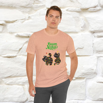 "Buon Natale" Cat T-shirt for Men & Women | 100% Cotton* | Festive Cat Lover Tee