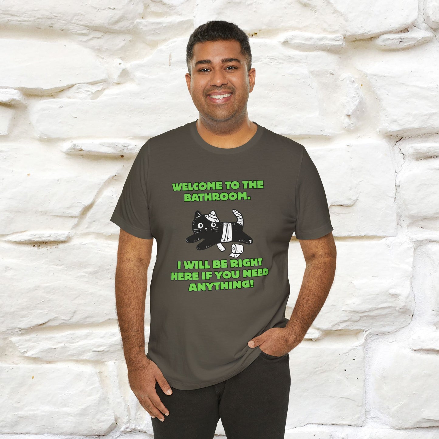 "Welcome To The Bathroom..."Funny  Cat T-shirt |Nunu&Miao Studio