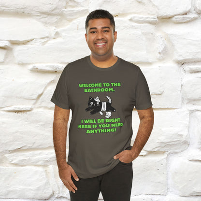 "Welcome To The Bathroom..."Funny  Cat T-shirt |Nunu&Miao Studio