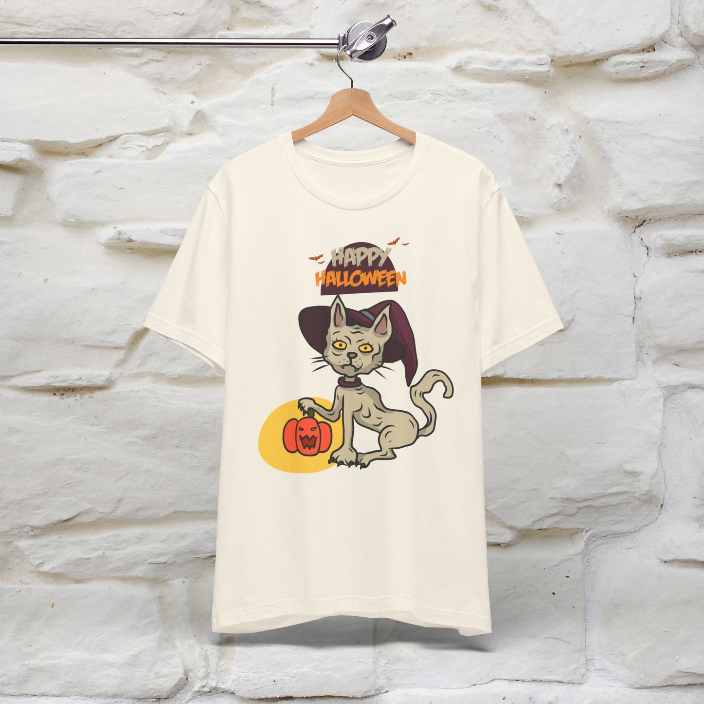 ''Happy Halloween Cat Witch '' Unisex T-shirt 100% Cotton*