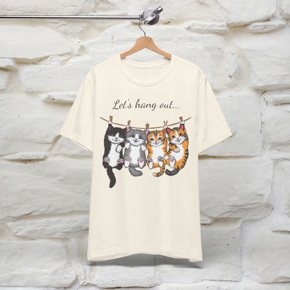 ''Let's Hang Out'' Cat T-shirt for Women 100% Cotton* - Nunu&Miao Studio