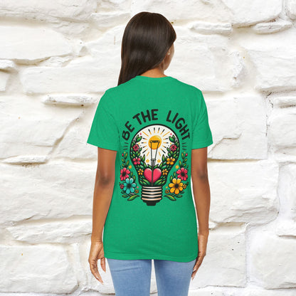 "Be The Light" Cat T-shirt for Men & Women | 100% Cotton* | Cat Lover Tee | Front & Back Design