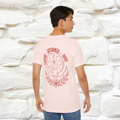 "Espoir Speranza Hope'' Cat T-Shirt Front and Back Design | Nunu&Miao Studio