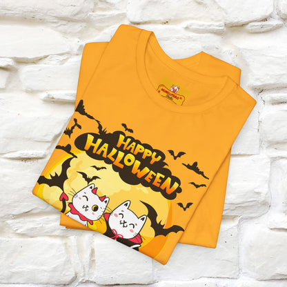 "Happy Halloween Cat Couple " Cat  T-shirt |Nunu&Miao Studio