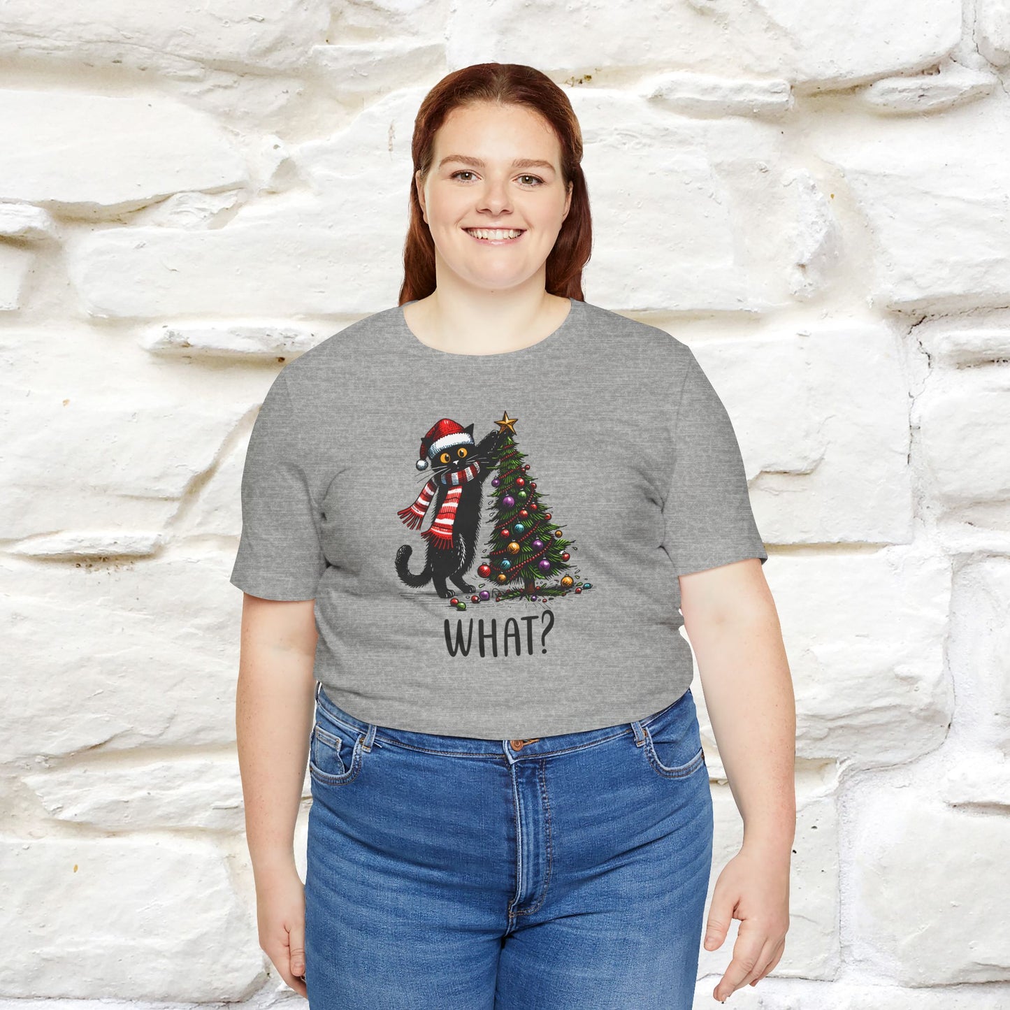 What? Cattitude Cat Christmas Shirt for Men & Women | 100% Cotton*