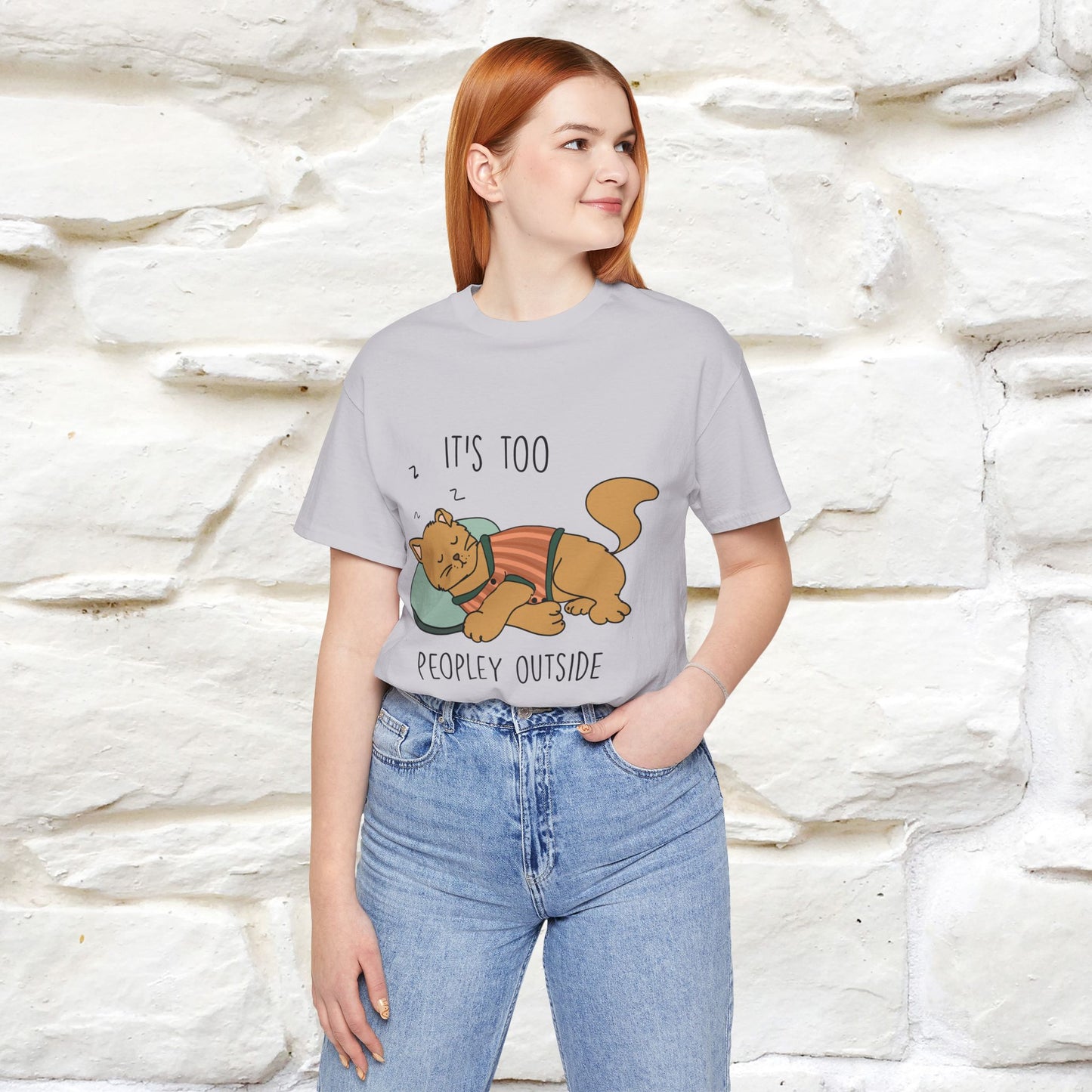 ''It’s Too Peopley Outside'' | Funny Cat T-Shirt | Nunu&Miao Studio