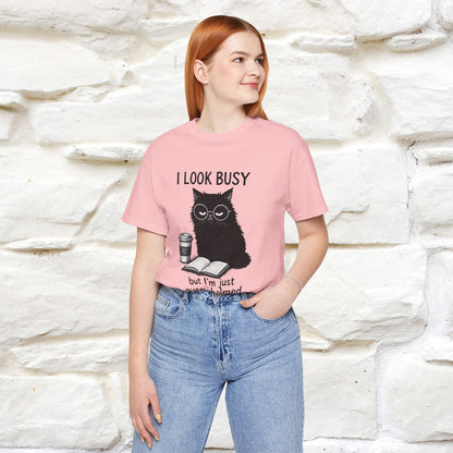 "I Look Busy But I'm Just Overwhelmed" |Cat T-Shirt | Nunu&Miao Studio