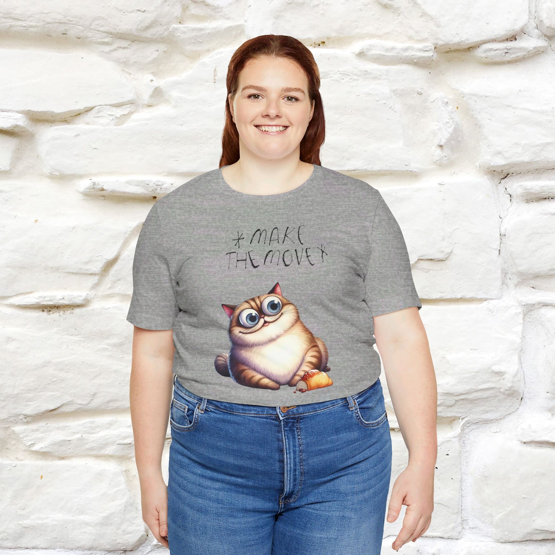 ''Make The Move'' Cat T-shirt for Women 100% Cotton* - Nunu&Miao Studio