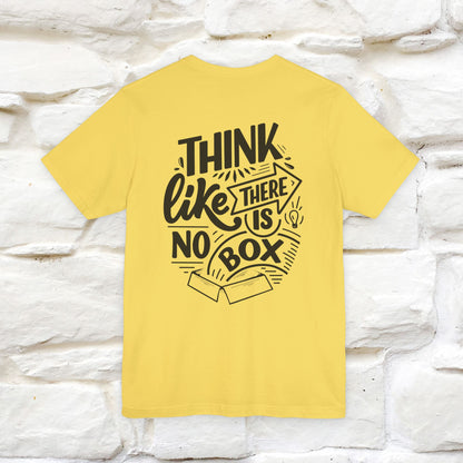 "Think Like There Is No Box" Cat T-Shirt| Front & Back Design | Nunu&Miao Studio
