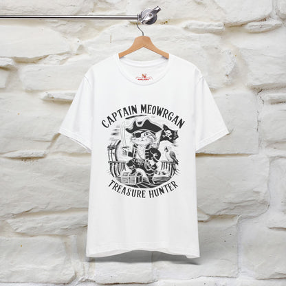 Captain Meowrgan Treasure Hunter T-Shirt | Adventure Cat Tee for Men & Women | 100% Cotton*