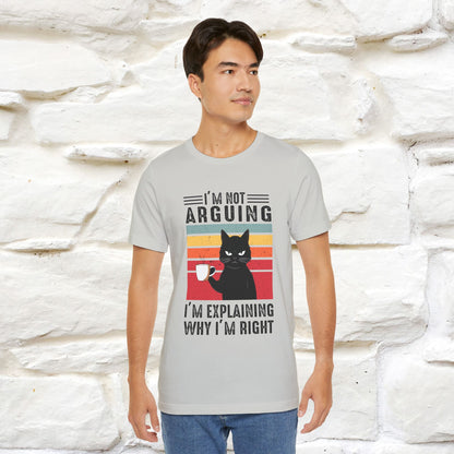 Non sto discutendo, sto spiegando perché ho ragione T-shirt con gatto per uomo e donna | 100% cotone* Maglietta divertente