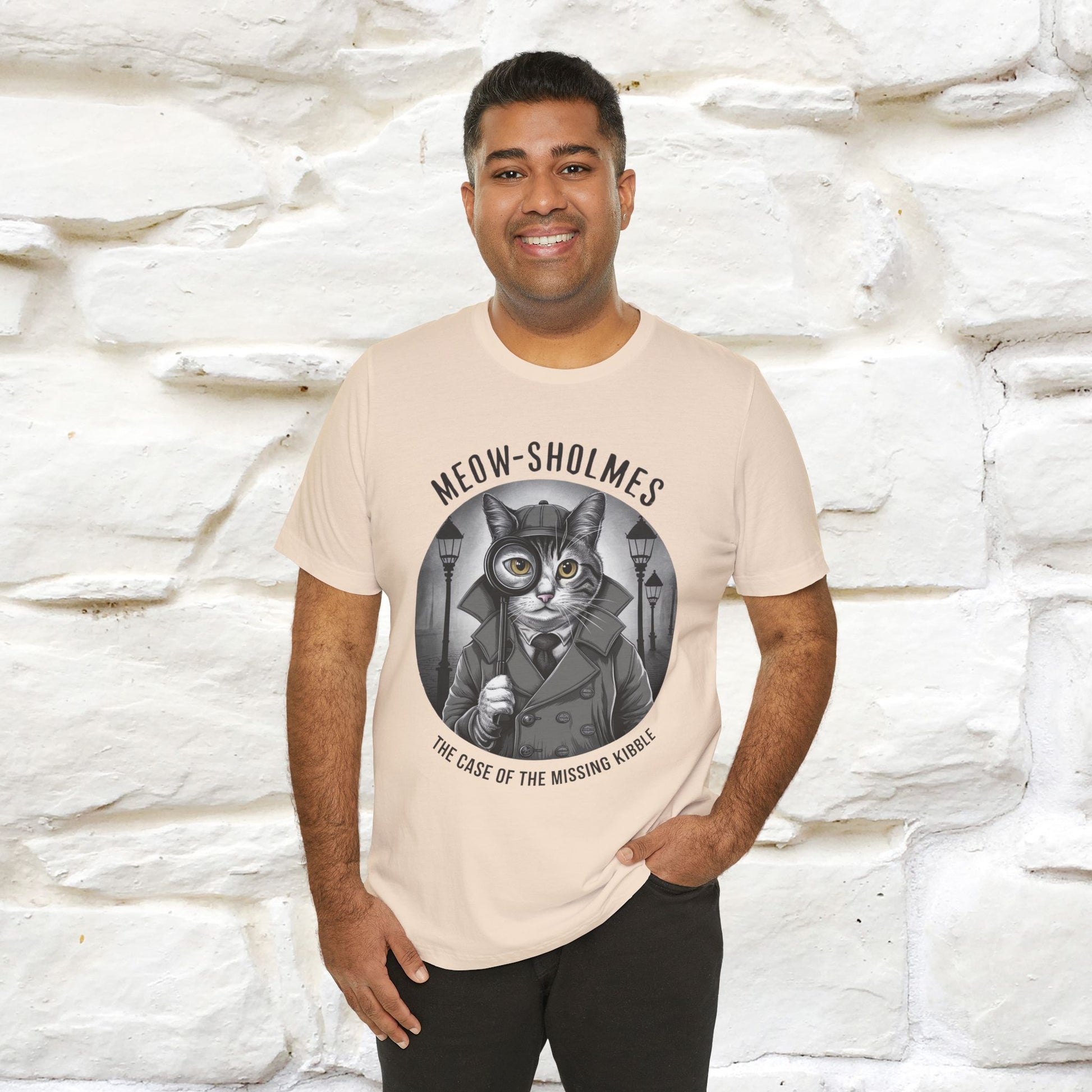 ''Meow-Sholmes: The Case of the Missing Kibble'' | Detective Cat Tee | Nunu&Miao Studio - Nunu&Miao Studio