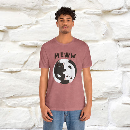 ''Ying Yang Meow''  Cat T-shirt for Men and Women  100% Cotton*