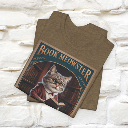 "Book Meowster: Knowledge Is Pawer Cat T-Shirt for Men & Women | 100% Cotton*