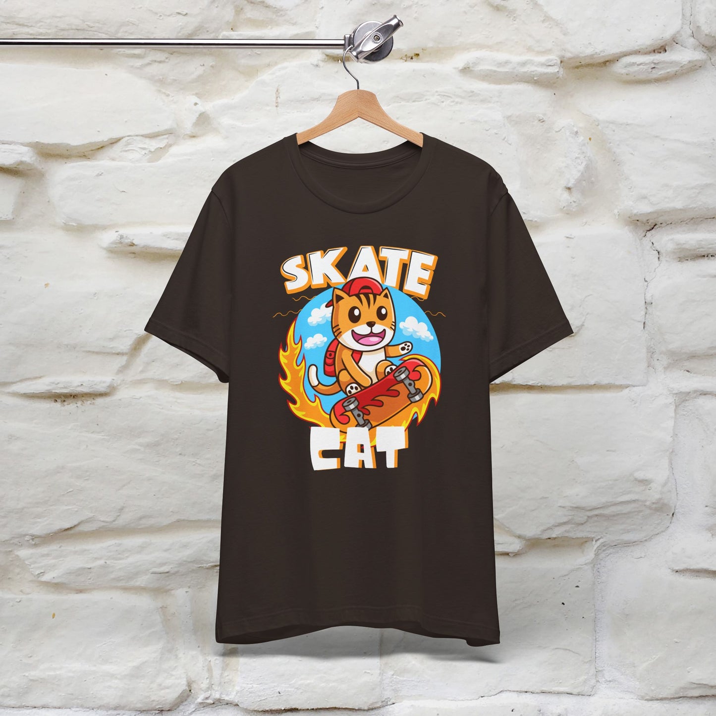 "Skate Cat" Cat T-shirt for Men & Women | 100% Cotton