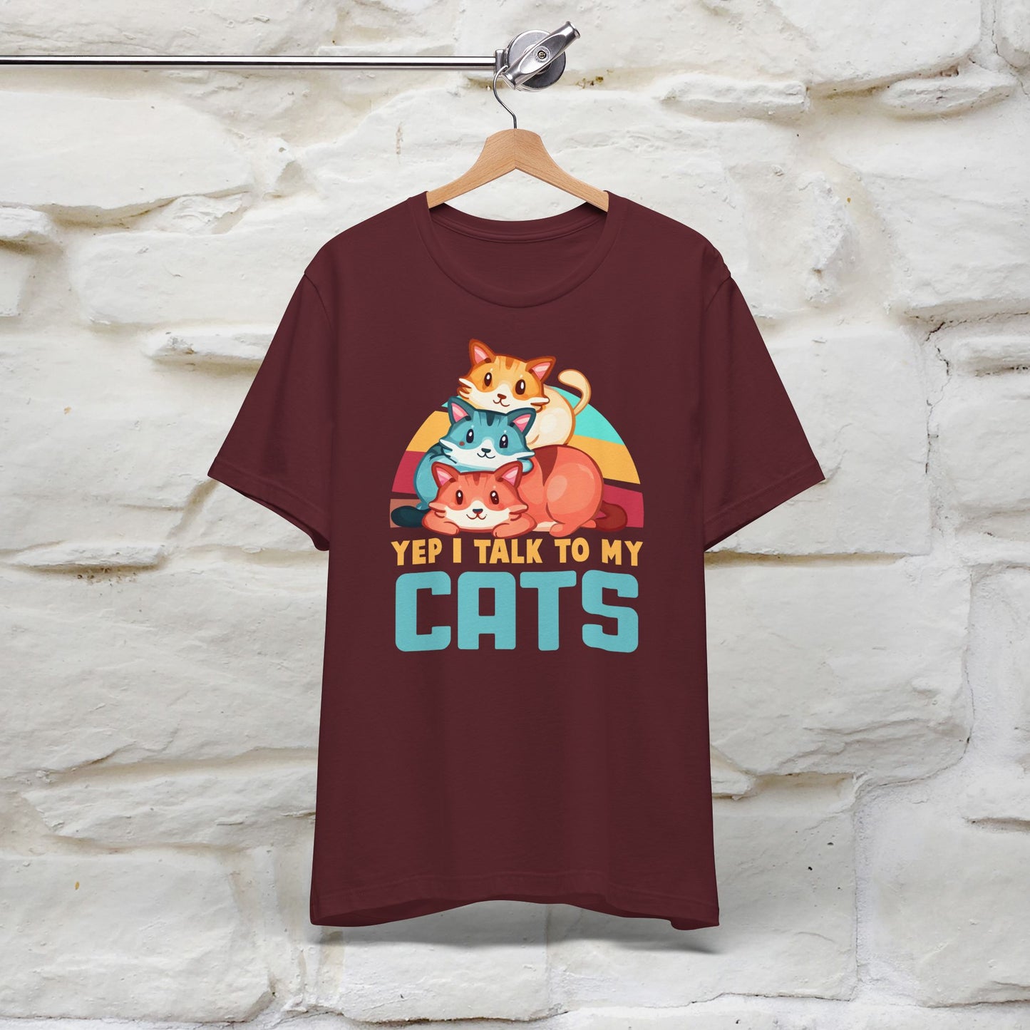 ''Yep, I Talk To My Cats'' Cute Cat T-Shirt for Men & Women | 100% Cotton* 🐾