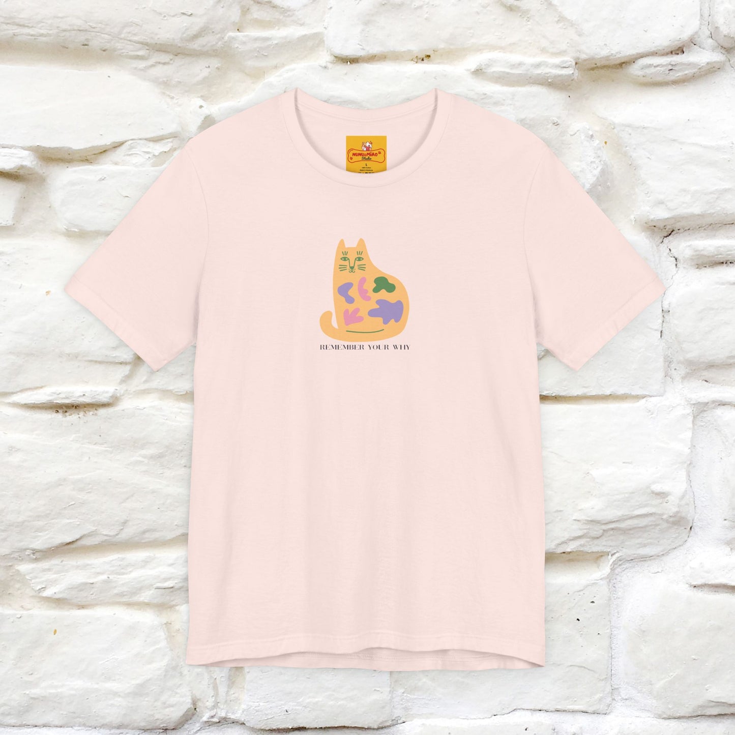 "Remember Your Why'' Cat T-Shirt Front and Back Design | Nunu&Miao Studio