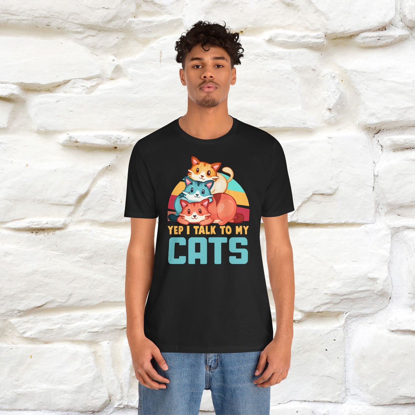 ''Yep, I Talk To My Cats'' Cute Cat T-Shirt for Men & Women | 100% Cotton* 🐾