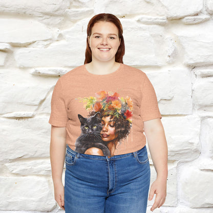 "The Black Cat and The Lady" T-Shirt for Women | 100% Cotton*