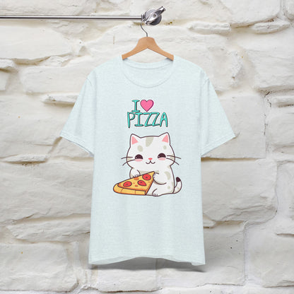 "I Love Pizza" Cat T-shirt for Men & Women | 100% Cotton*