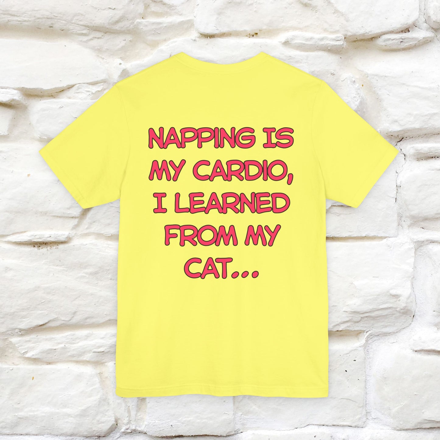 "Napping Is My Cardio, I Learned From My Cat…" Funny Cat T-shirt | Nunu&Miao Studio