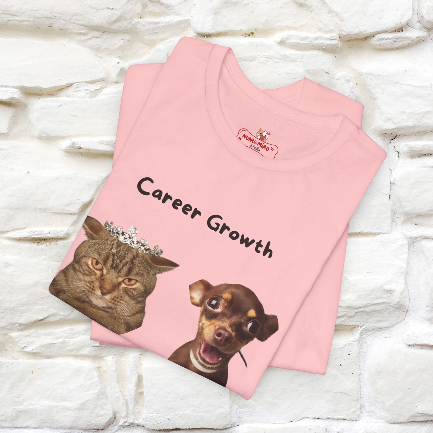 "Career Growth: Cat vs. Dog" Funny T-Shirt for Men & Women | 100% Cotton* 🐾