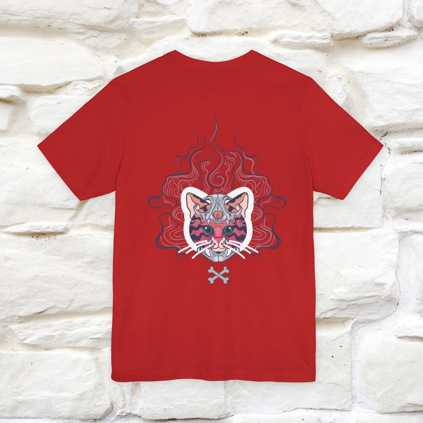 ''Air Fire Cat'' | Cat T-Shirt Front and Back Design | Nunu&Miao Studio