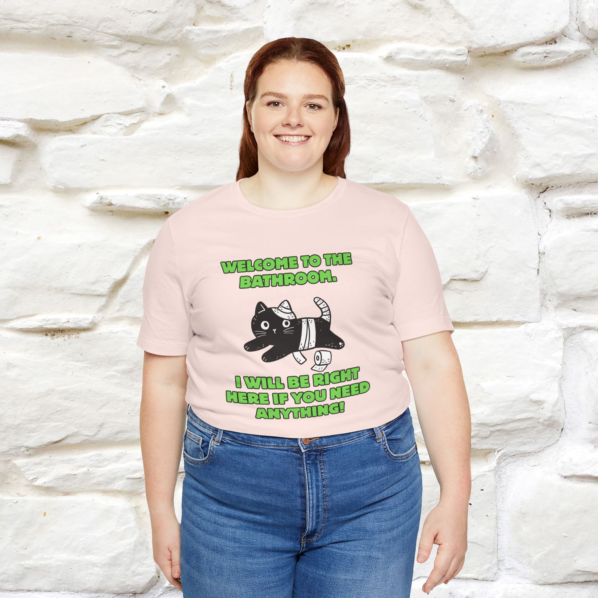 "Welcome To The Bathroom..."Funny  Cat T-shirt |Nunu&Miao Studio - Nunu&Miao Studio