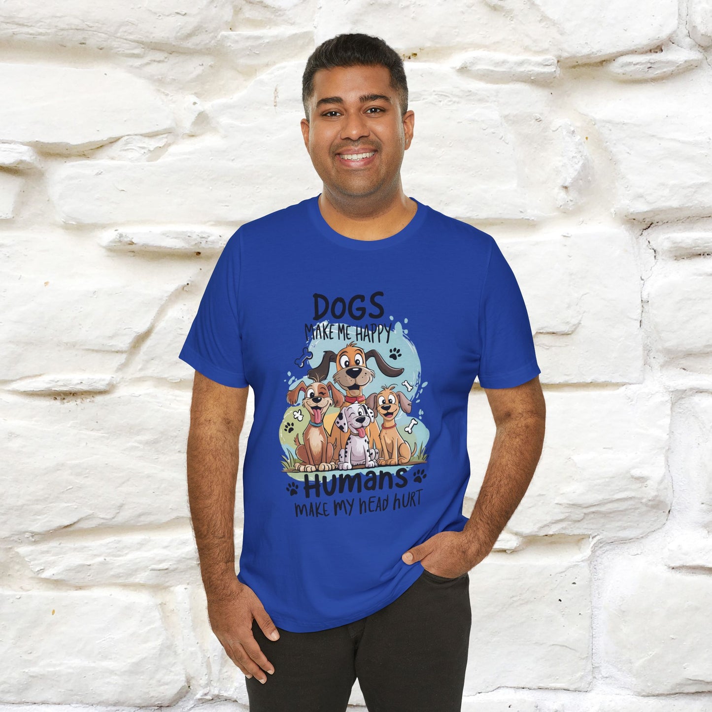 " Dogs Make Me Happy ..."  T-shirt |Nunu&Miao Studio