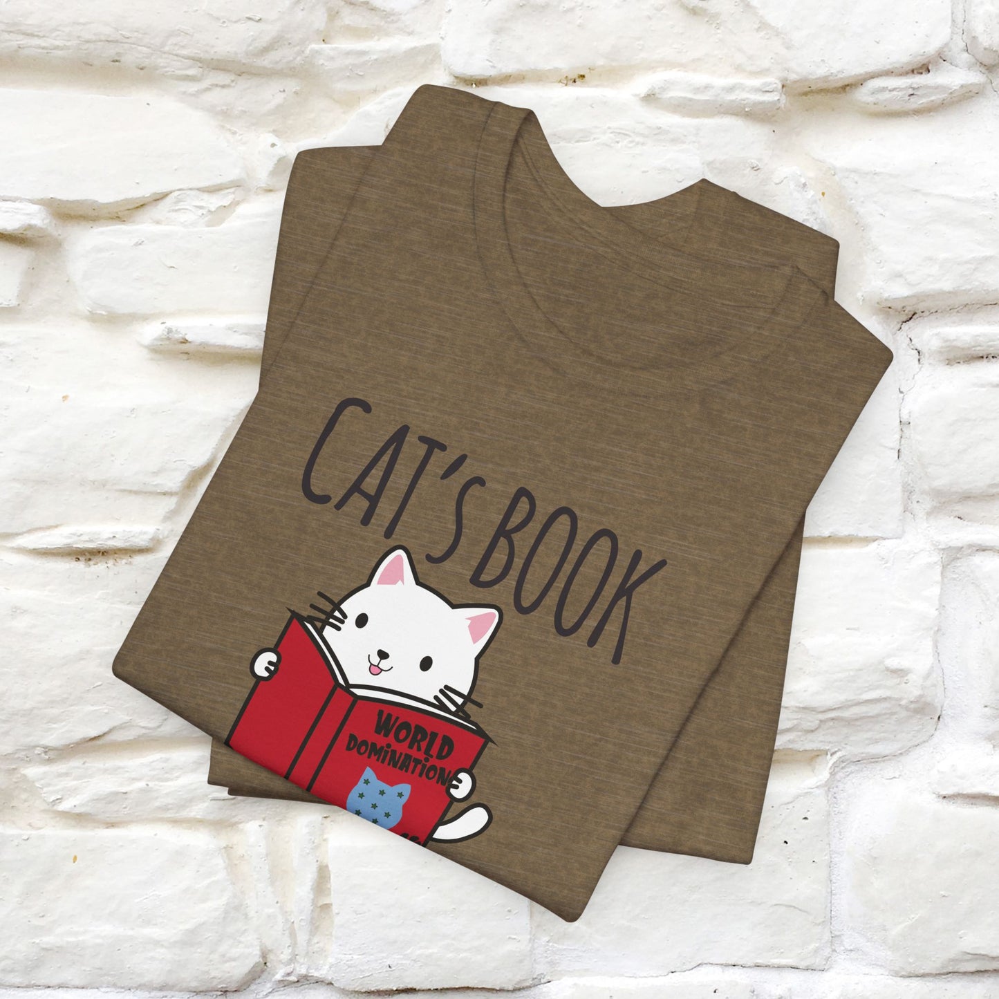 "Cat's Book Coffee" Cat T-Shirt for Men & Women | 100% Cotton* | Cozy Vibes for Book & Cat Lovers