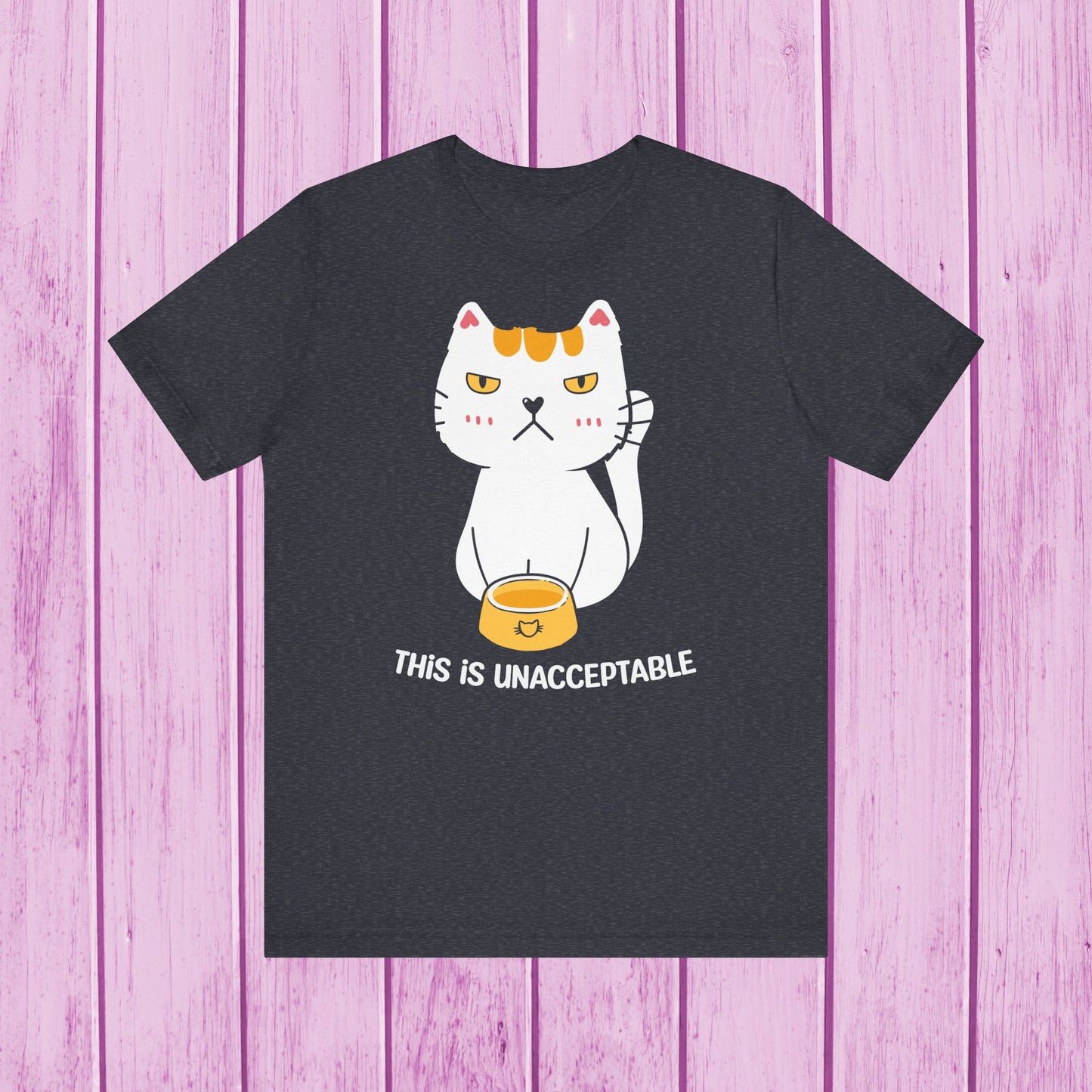 "This Is Unacceptable" Funny Cat T-shirt for Men & Women | 100% Cotton 🐾 | Humorous Cat Lover Tee