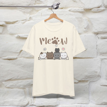 "Meow" Cute Cat T-Shirt for Men & Women | 100% Cotton 🐾